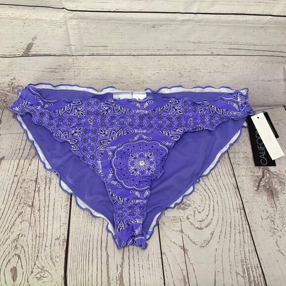 NWT California Waves Purple Paisley Bottoms XL - Picture 1 of 5